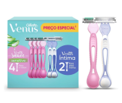 Kit Gillette Venus Suave, com Aloe, 4 Uds + Gillette Venus Íntima, Depilação Íntima  Descartável, 2un na Amazon